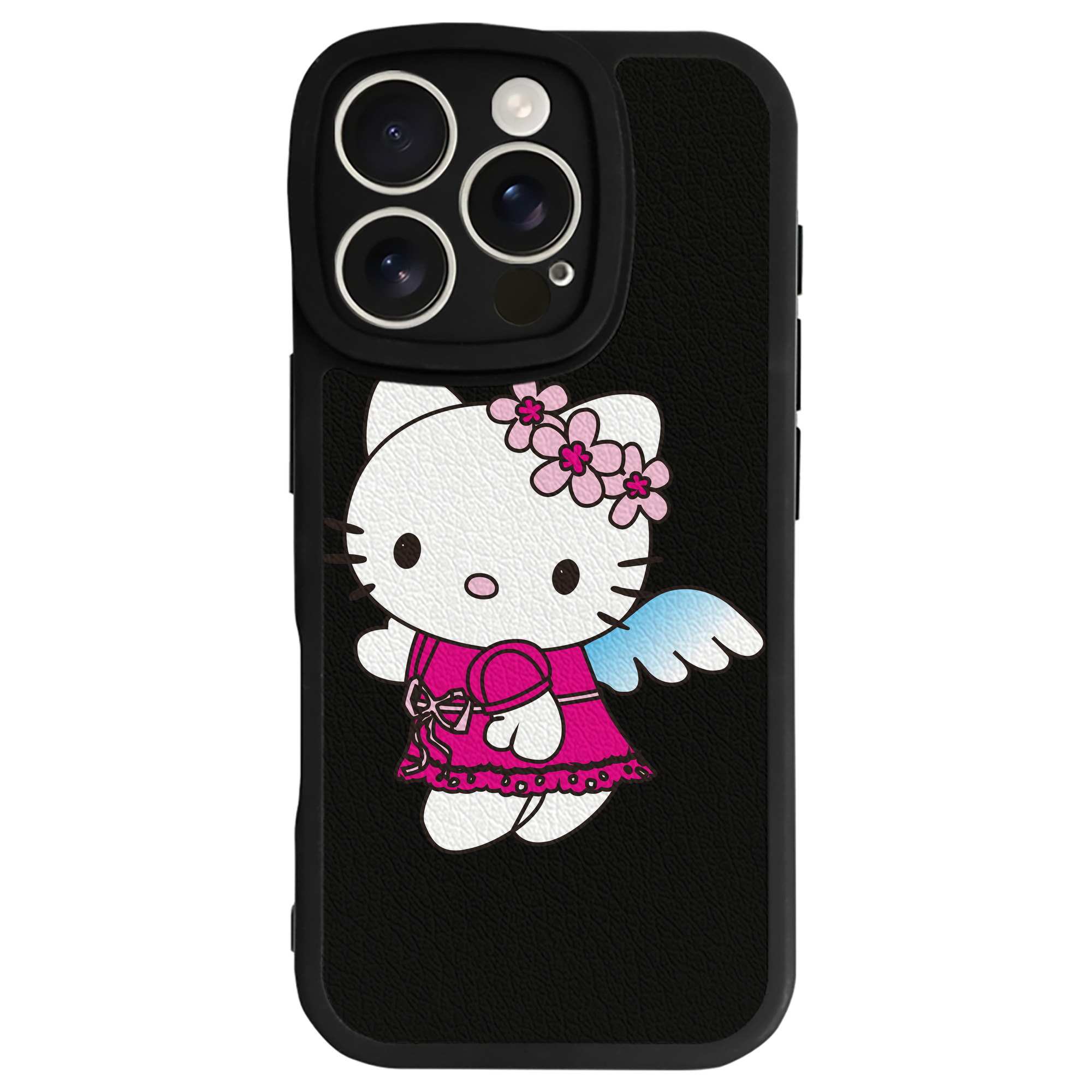 （画像用） Hello Kitty ハローキティ 【iPhone 16シリーズ対応】シリコンスマホケース（レザー調） 材質：シリコン
